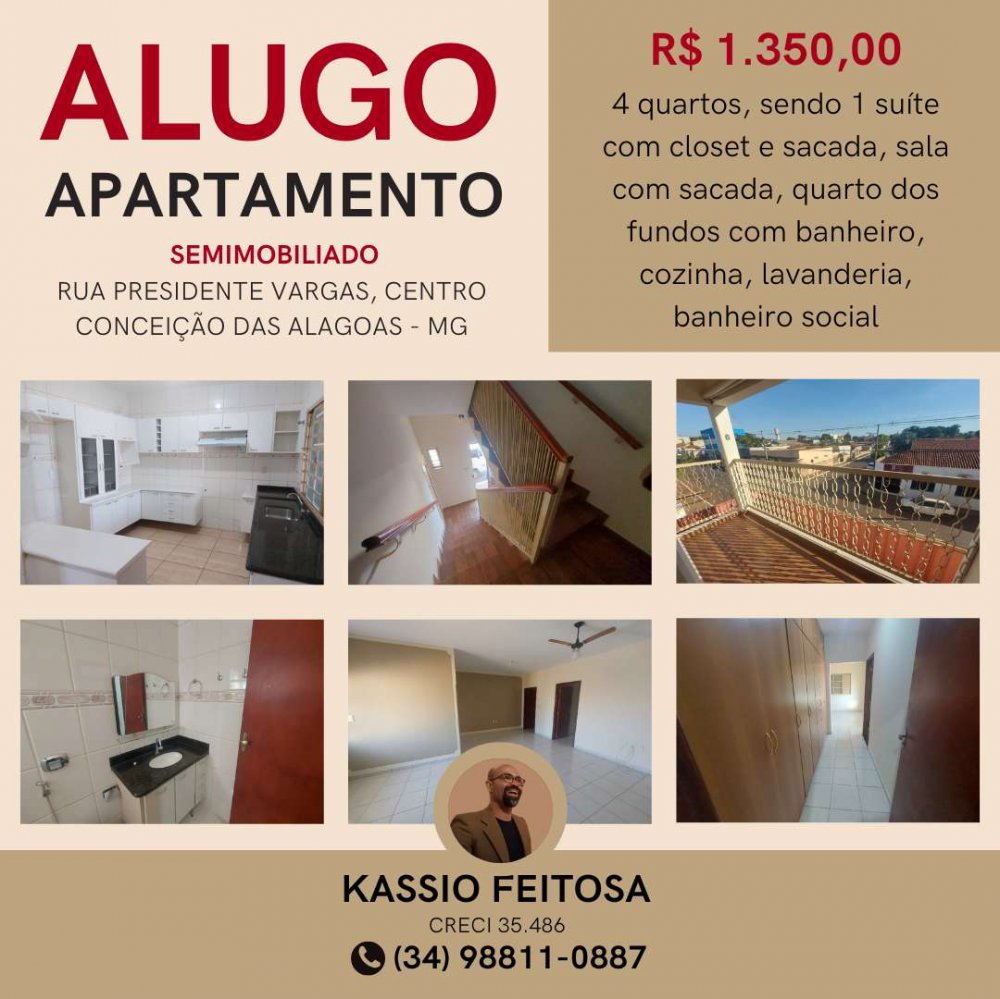 Apartamento - Aluguel - Centro - Conceio das Alagoas - MG